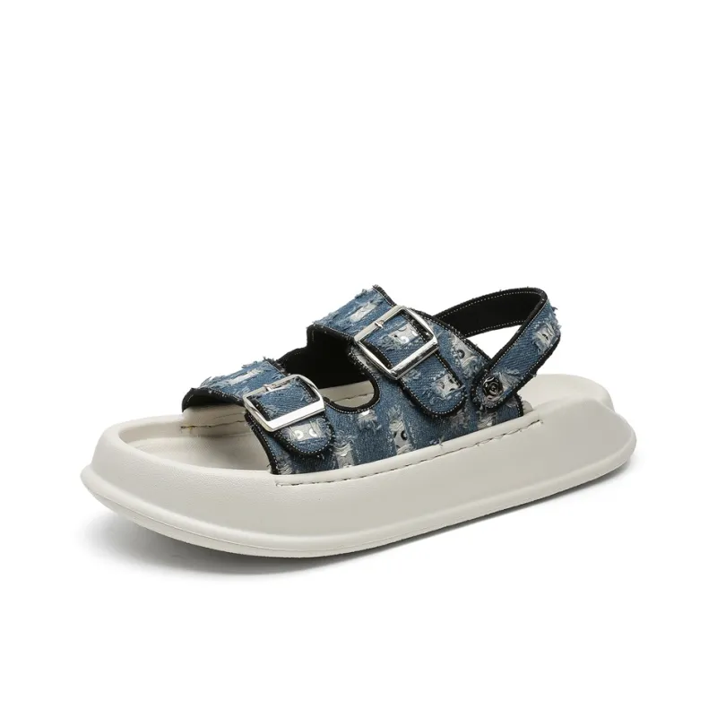 SOBB Beach Sandals Men Black/Blue-6