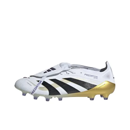 Adidas PREDATOR ELITE AG Artificial Ground Anti Slip Wear Resistant Soccer Shoes Unisex White Black