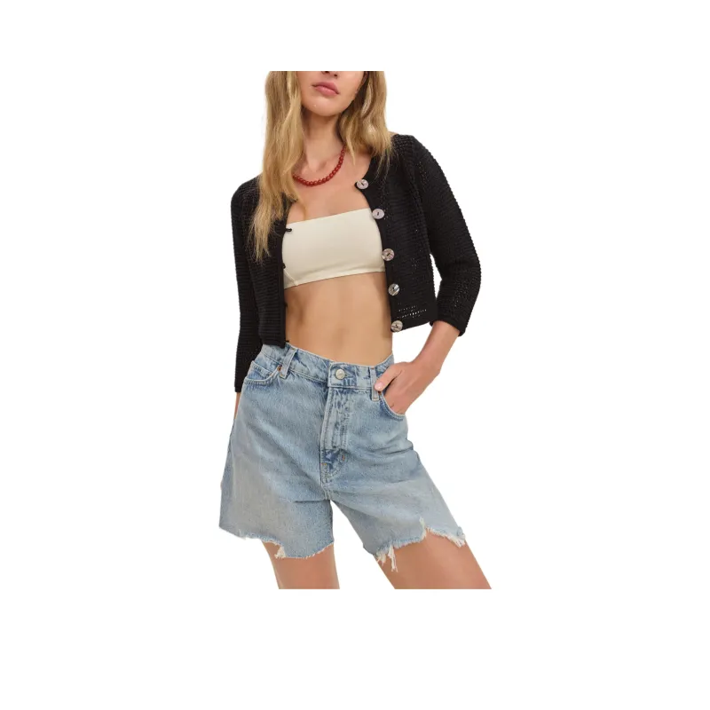 REFORMATION Croissant Cropped Cardigan Knitwear Women's-0