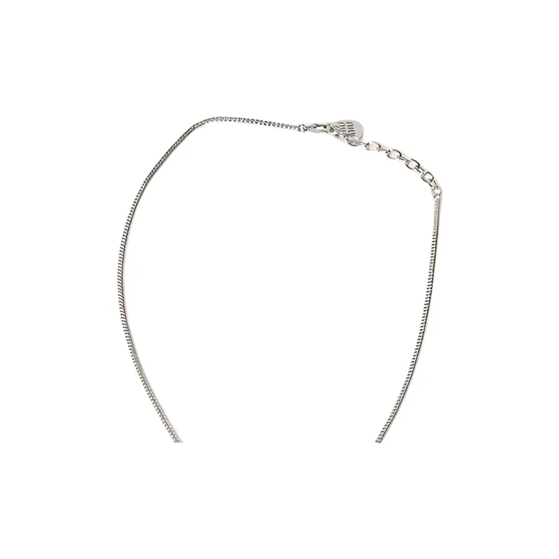 MIU MIU Metal Necklaces Women's Silver-2