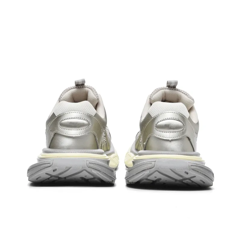 GOSO Low Top Chunky Sneakers Unisex Silver Gray-9