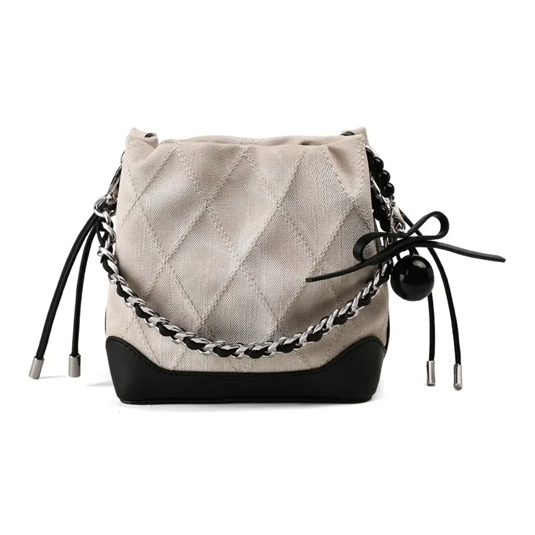 CNNCOO Synthetic Leather Crossbody One Shoulder Handbag Regular Women's Ecru-1