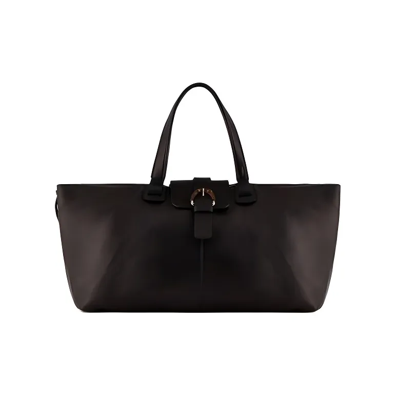 GIORGIO ARMANI Cow Leather Handbag Men's Black-0