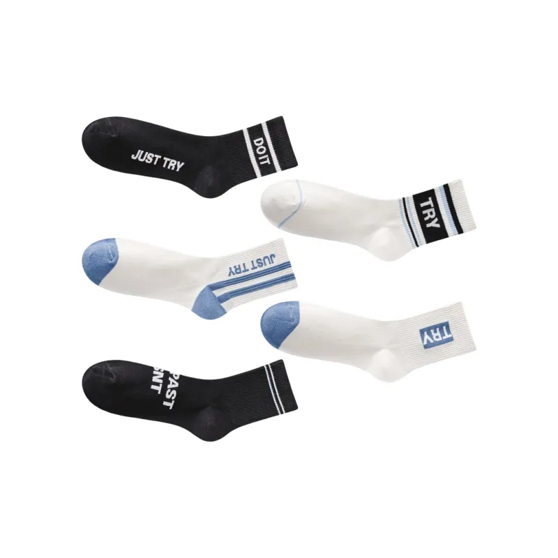 The Temptation Of The Muse Mid Calf Socks Men's 5 Pack-5