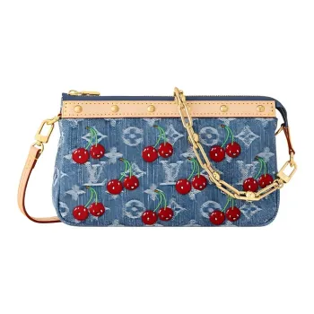 LOUIS VUITTON Takashi Murakami, Collaboration Denim Handbag Women's