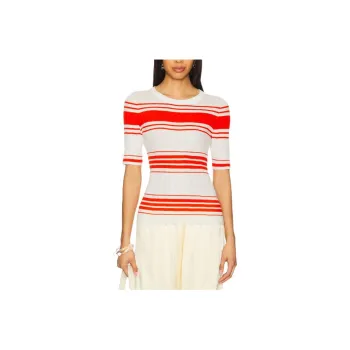 A.L.C. T Shirt Women's White Red