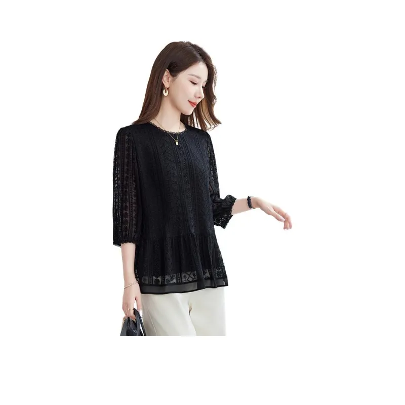Yi Mengyuan T Shirts Women's Black-0