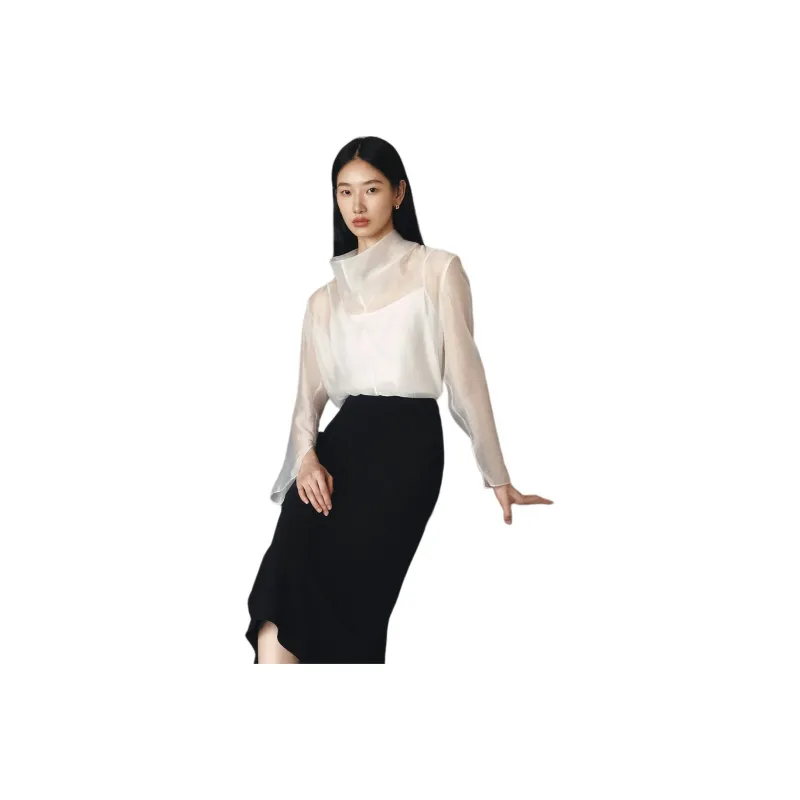 INSUN Shirts Women's White-2
