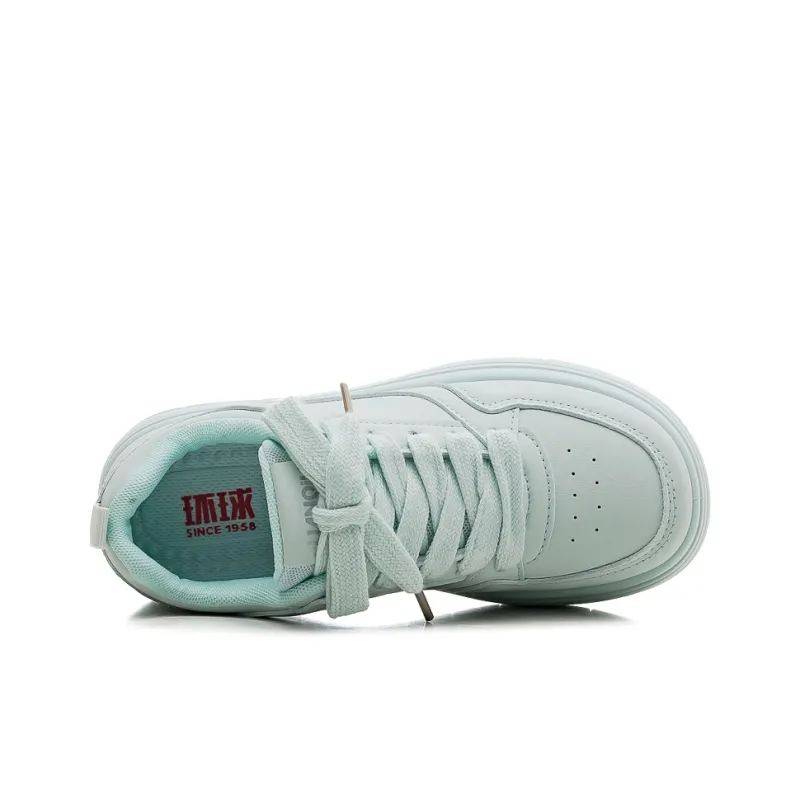 HUANQIU Slip Resistant Shock Absorbers With Abrasion Resistant Properties Low Top Skateboard Shoes Women's Aqua-2