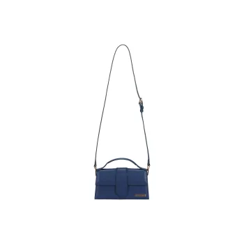 Jacquemus Cow Leather Shoulder Bag, Crossbody Bag, Handbag Tubas Women's Dark Marine Blue
