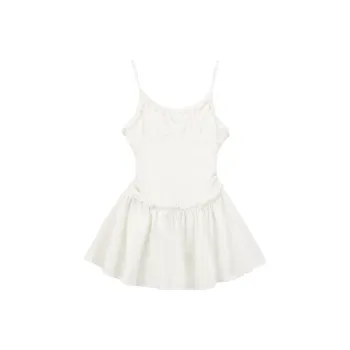 AYF Slip Dresses Women's White Camisole Dress Includes Leggings