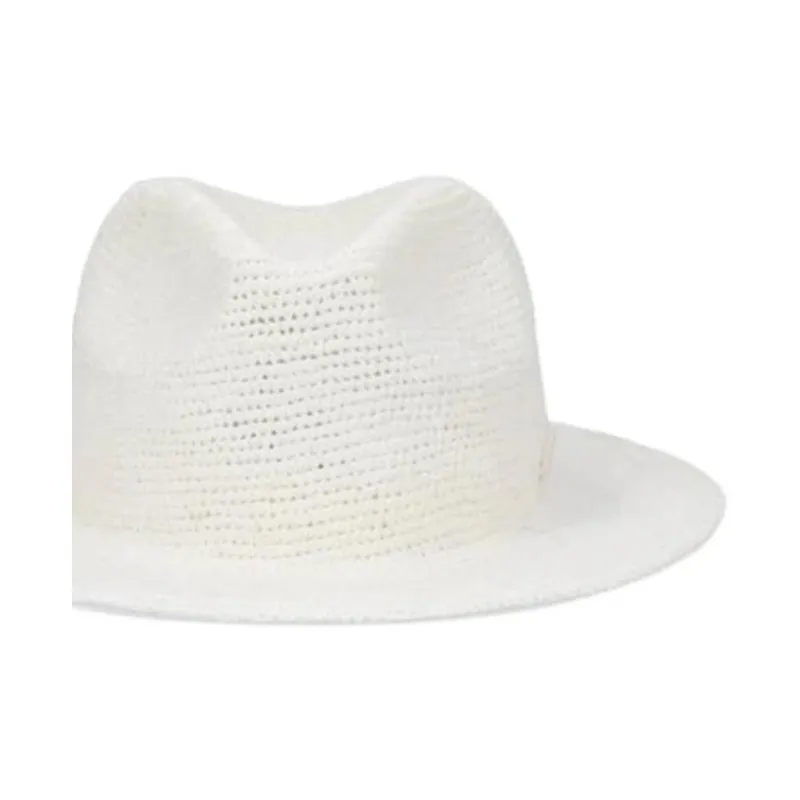 Borsalino Straw Top Hats Men's White-2