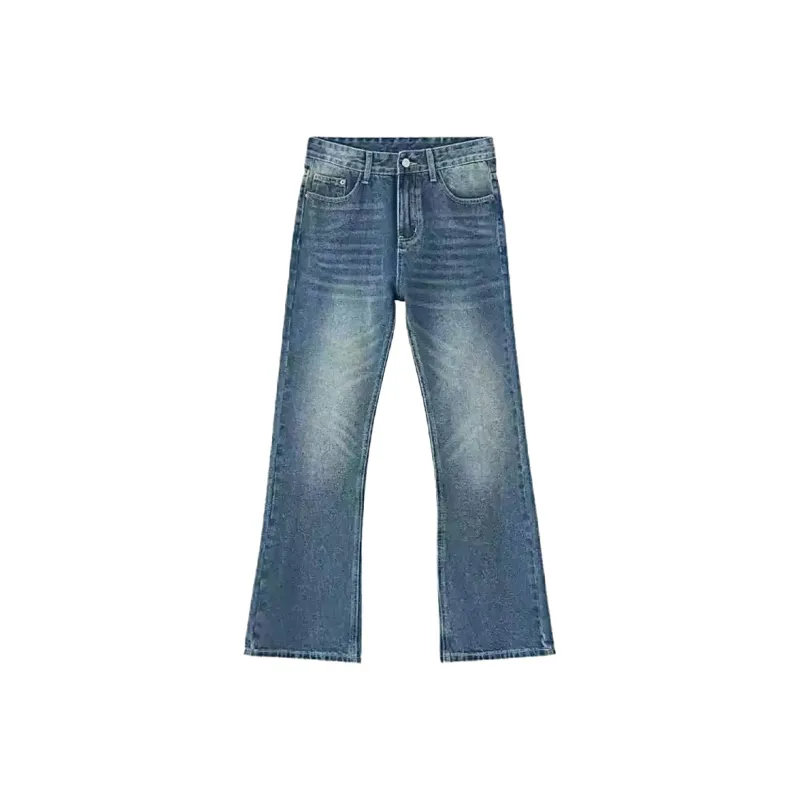 YICHEN Jeans Unisex Ice Blue[Summer Thin]Heavyweight Water Ripple-0