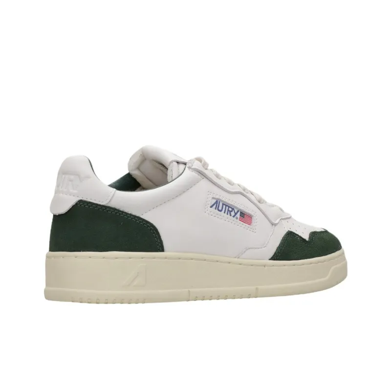 AUTRY Medalist Abrasion Resistant Low Top Skateboard Shoes Men's White Green-3