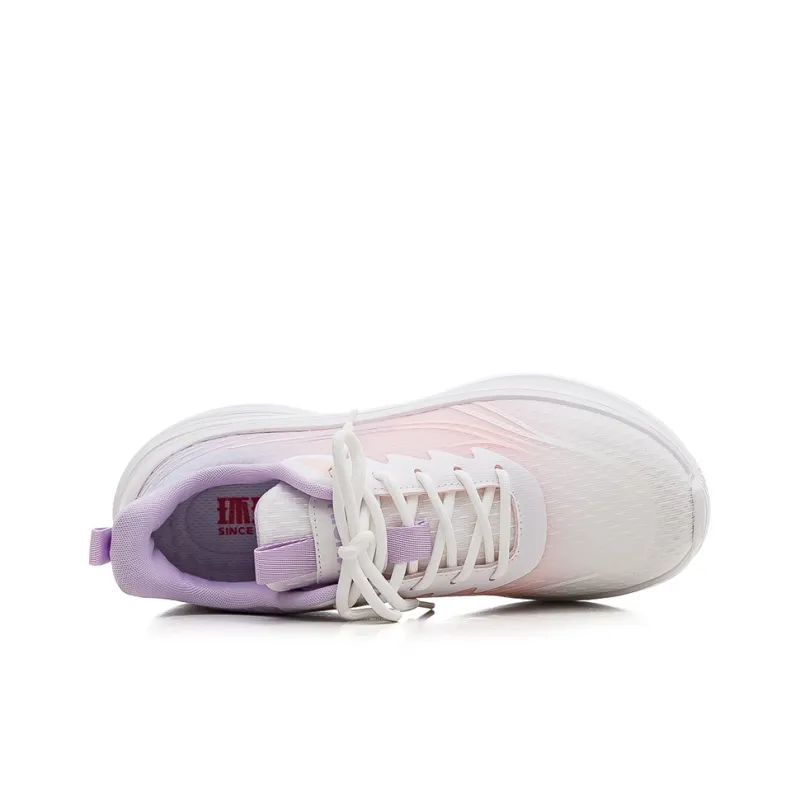 HUANQIU Cushioning, Breathable, Supportive Low Top Casual Running Shoes Women's White Purple-2