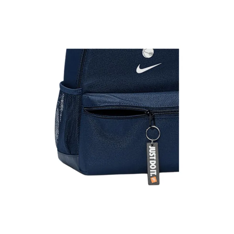 Nike Polyester Backpack Mini Unisex Obsidian Color & White-6