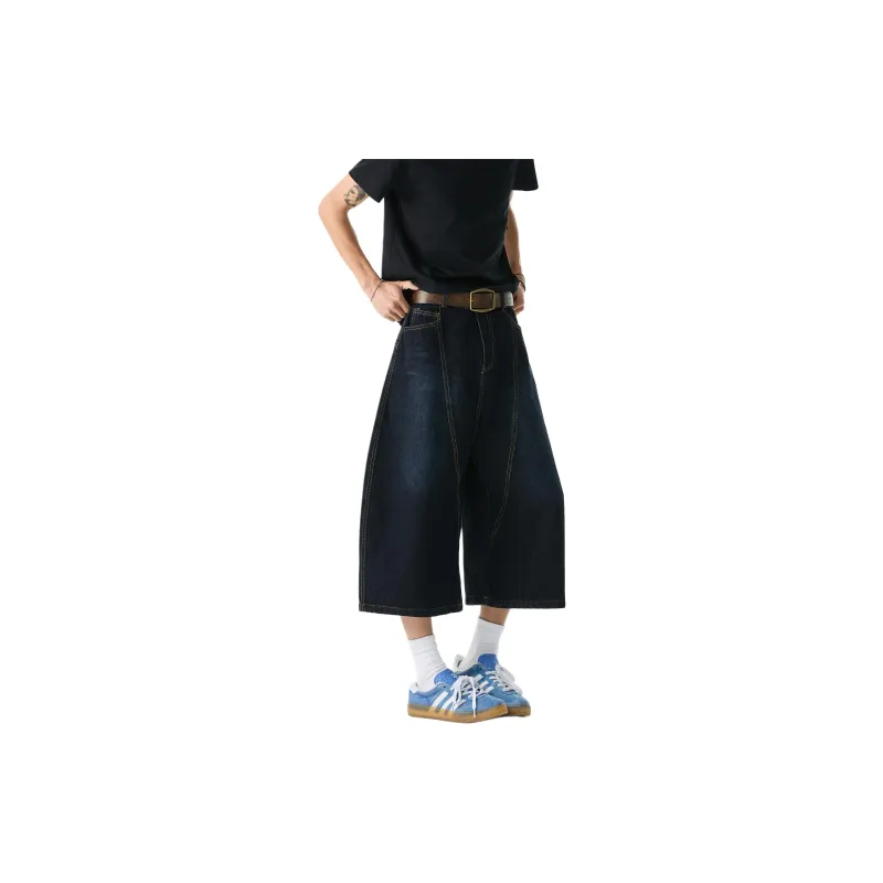 KLAMMKICKS Denim Shorts Unisex Navy Blue-0