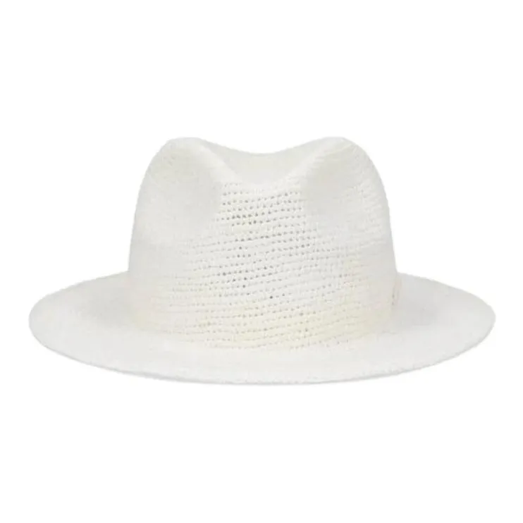 Borsalino Straw Top Hats Men's White-0