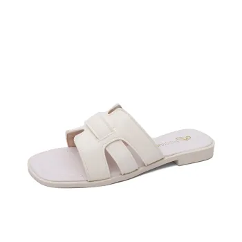 WUJI Rubber Sole Slip Resistant Abrasion Resistant Slide Slippers Women's