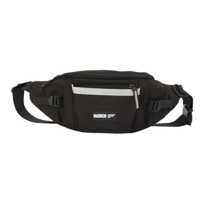 Warrior Nylon Crossbody One Shoulder Sling Bag Unisex Black/White-0
