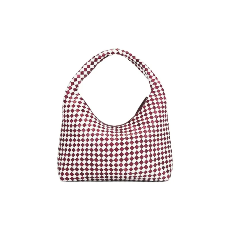 Loeffler Randall Buffalo Leather Handbag Women's Red & White-2
