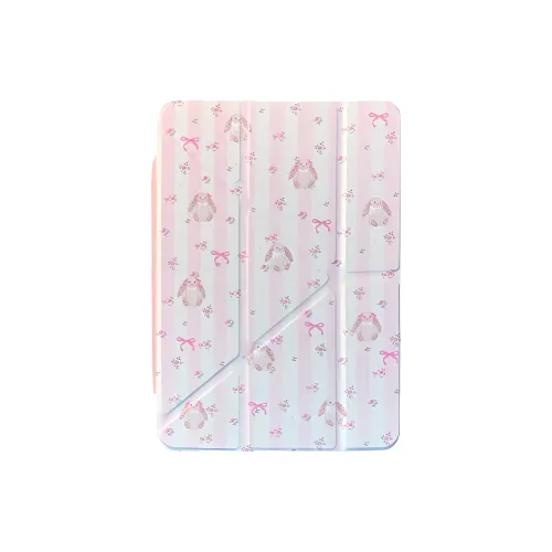 Wei Xin Lace Pink Bunny Compatibility With IPad Pro 12.9 Inches/IPad Mini 6/7/11/13 Inches Tablet Protective Cases