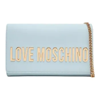 LOVE MOSCHINO Faux Leather Shoulder Bag Women's Sky Blue