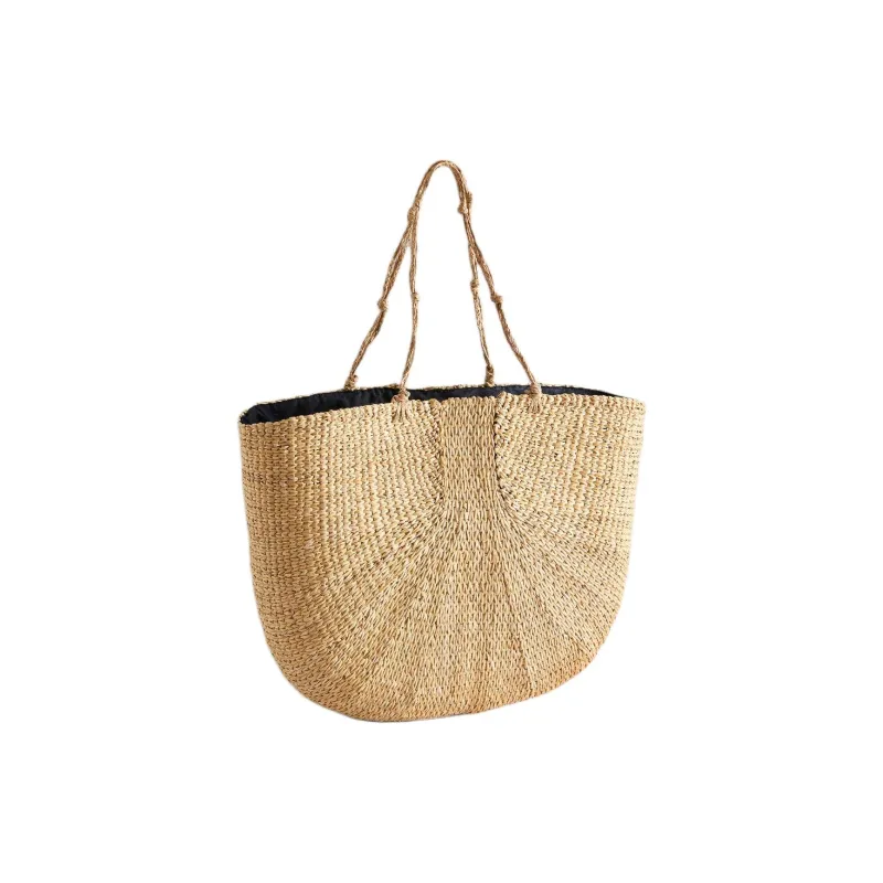 ZARA Straw Woven Handbag Women's Light Beige-1
