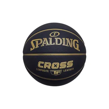 SPALDING TF Collection CROSS PU Basketball Black Gold Size 7 Training Competition Unisex
