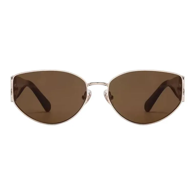 CAPONI Plate And Metal Irregular Shape Sunglasses Unisex Multicolor-1