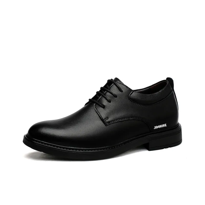 King Jinmai Men's Casual Shoes Men Mid Top Black-0