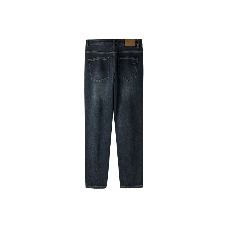 HLA Jeans Men Blue Gray Denim Gradient Dark 8D-1