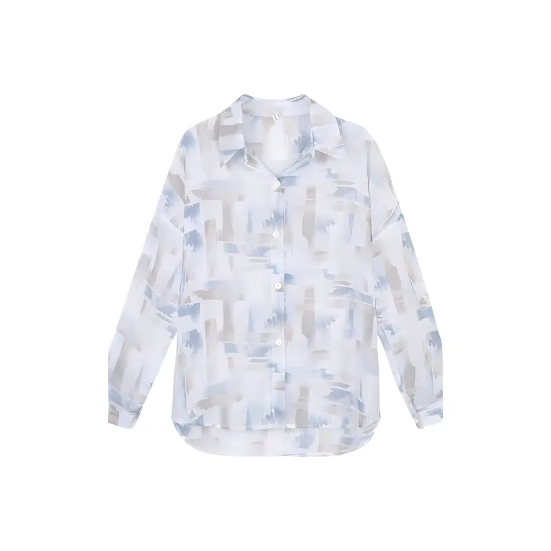 Mu Qingqing Shirts Women's Blue-0