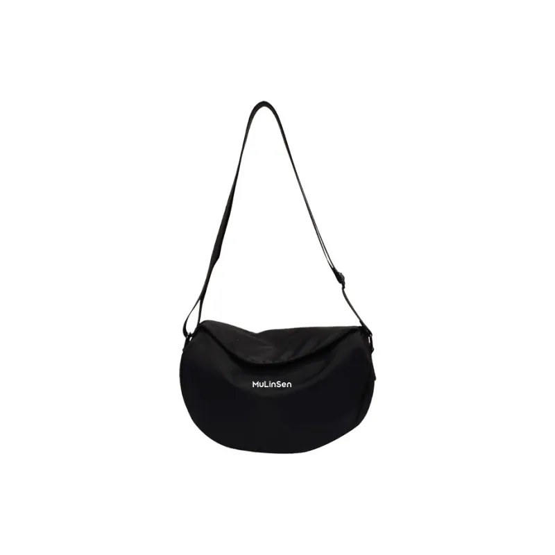 Mulinsen Nylon With Polyester Crossbody Bag, Shoulder Bag Unisex Red/Black-3