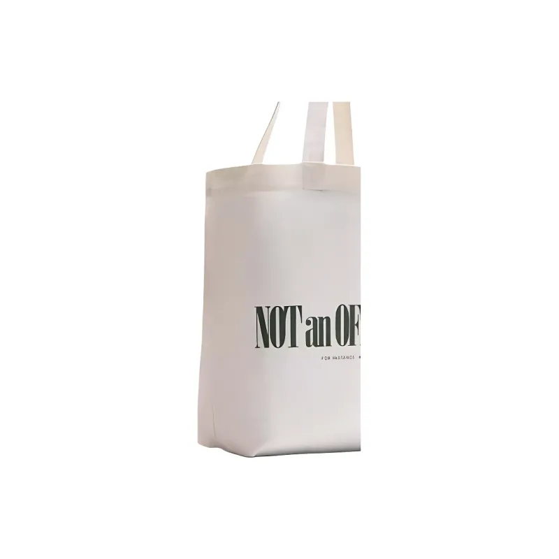 ZARA Cotton Tote Bag Shopping Bag Handbag Men's Raw White-2