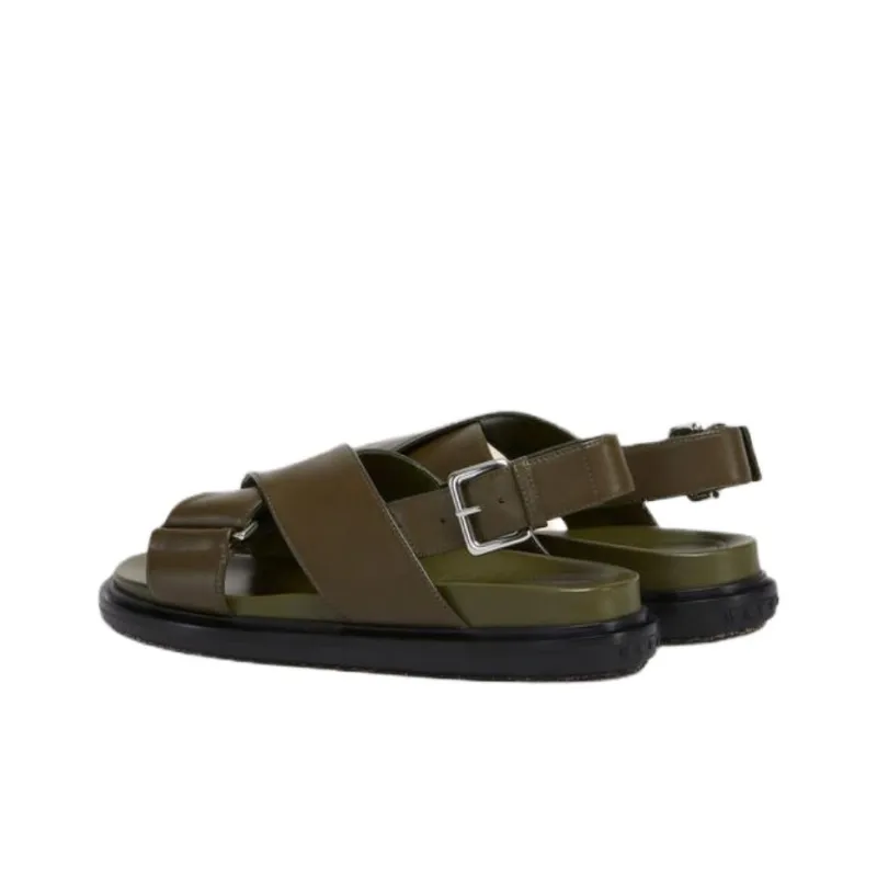 MARNI Fussbett One Strap Sandals Women's Green-3