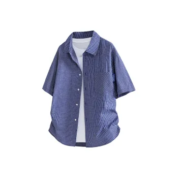 HOKLV Shirts Unisex Colorful Blue