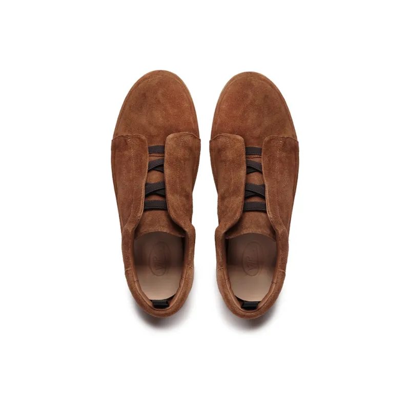 Viplander Abrasion Resistant Low Top Skateboard Shoes Men's Brown-2