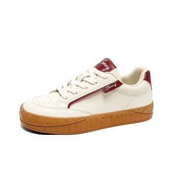 VANSSI Low Top Skateboard Shoes Men's Red Brown