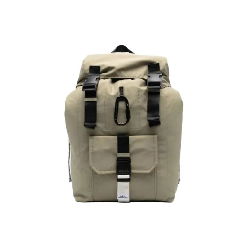 A.P.C Recycled Nylon Backpack Regular Unisex Taupe-0