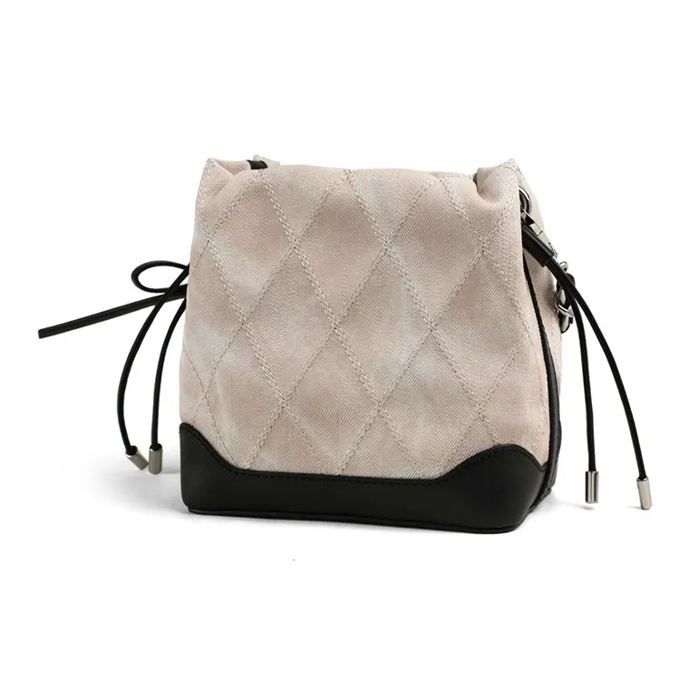 CNNCOO Synthetic Leather Crossbody One Shoulder Handbag Regular Women's Ecru-3