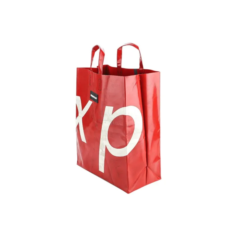 FREITAG Polyester Tote Bag, Shopping Bag, Handbag Unisex Red & White-1