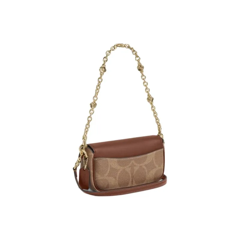 COACH Hailey Leather Shoulder Bag, Crossbody Bag Tubas Women's Brown-1