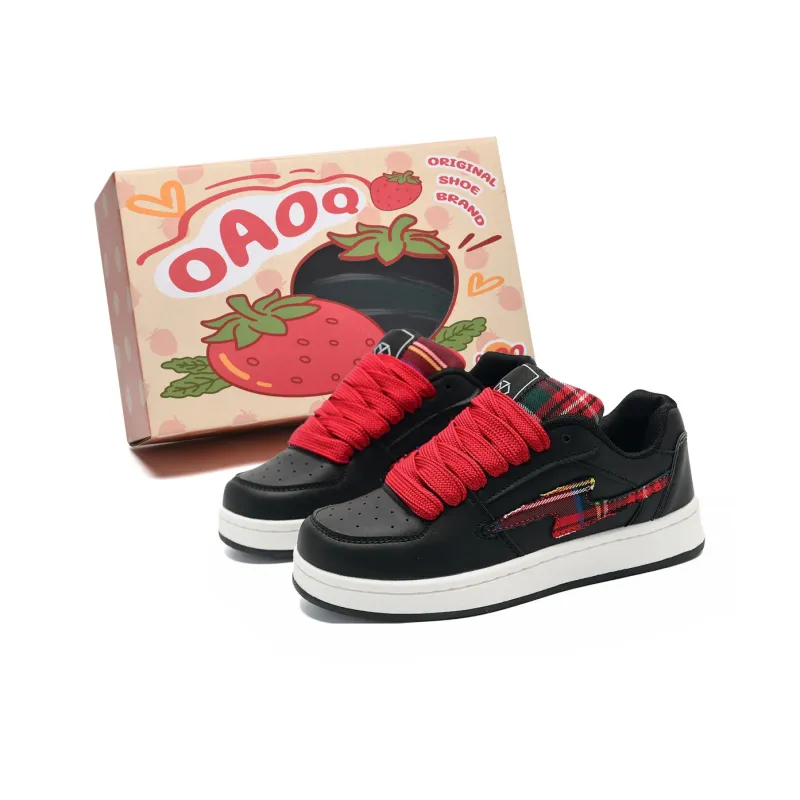 OAOQ Slip Resistant Cushioning Abrasion Resistant Lightweight Breathable Low Top Skateboard Shoes Unisex-1