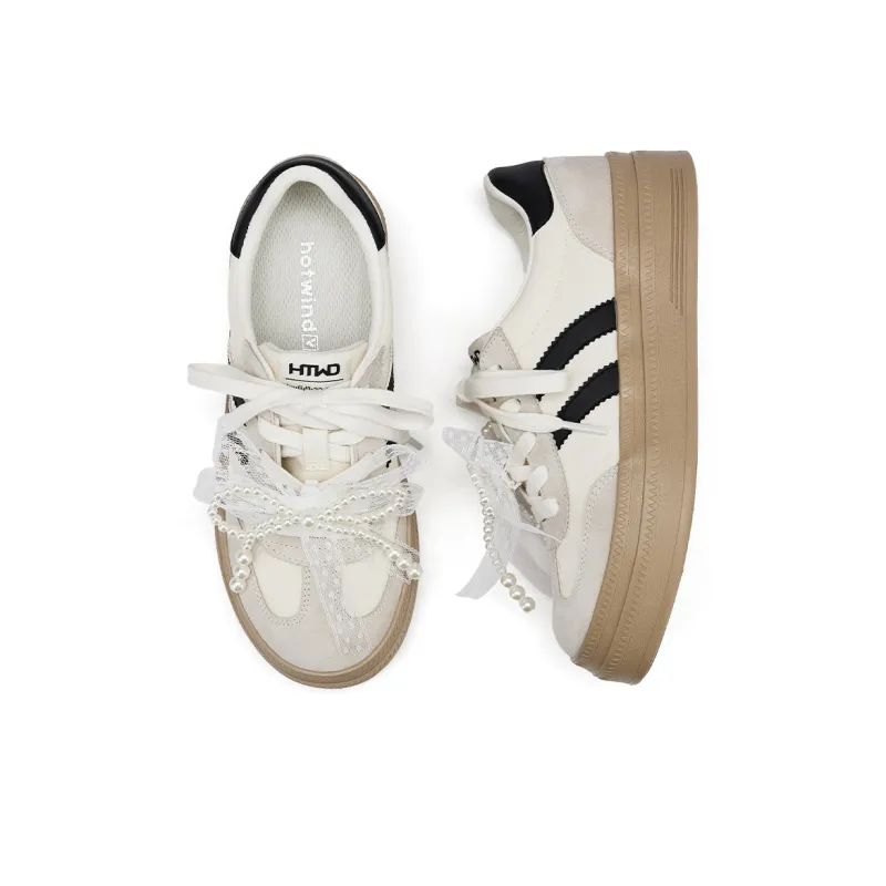Hotwind Virtue Collection Ballet Style German Army Trainers Low Top Skateboard Shoes Women's-21