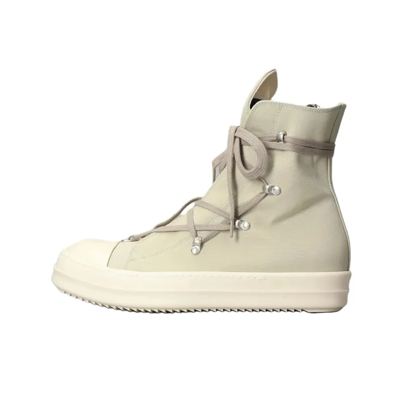 Rick Owens DRKSHDW Hexa High Top Skateboard Shoes Men's Beige-0