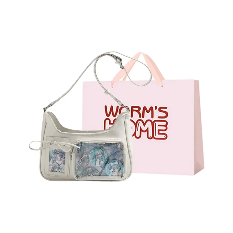 Worm's Home PU Shoulder Bag, Crossbody Bag Women's Multicolor-2