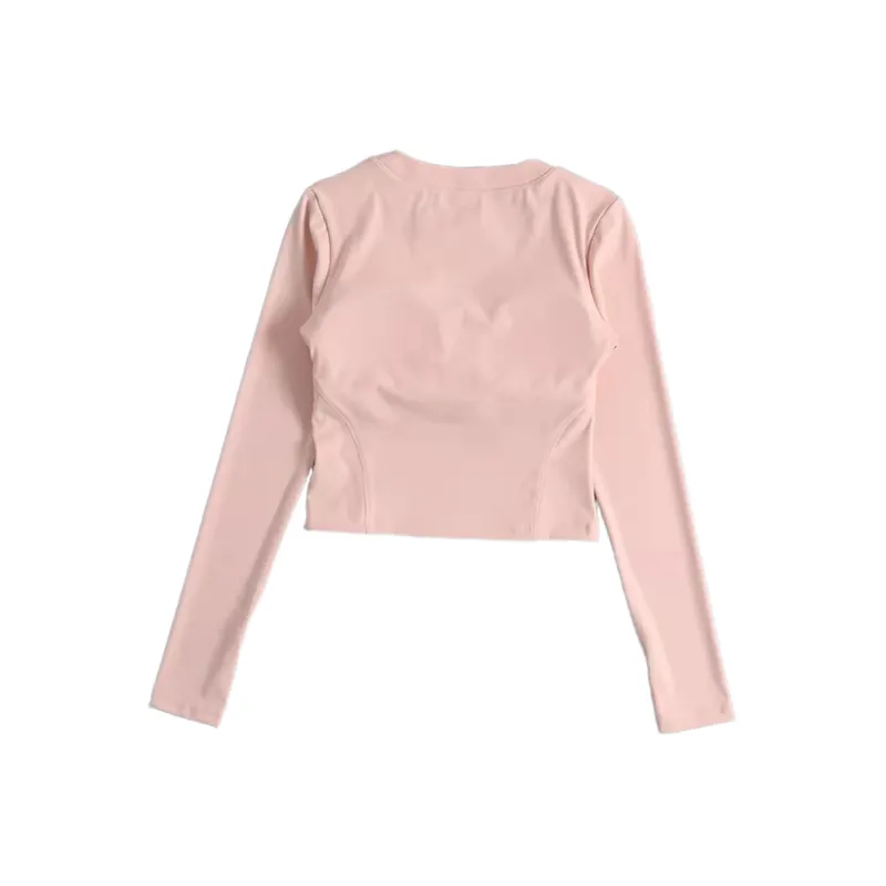 GUAILILUOLI Yoga Jackets Women's Pink-1