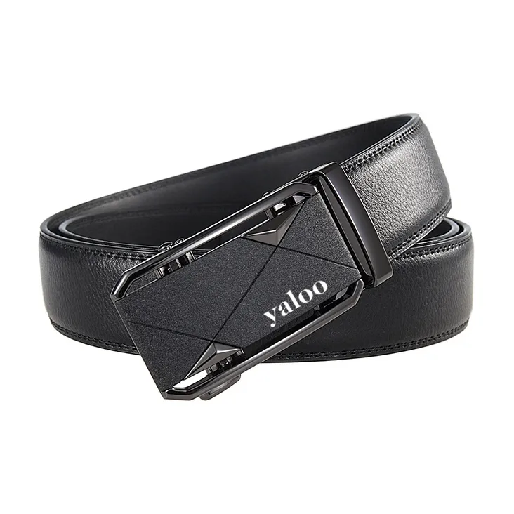 Yalu Cow Split Leather Belts Men's Width 3.5CM-1