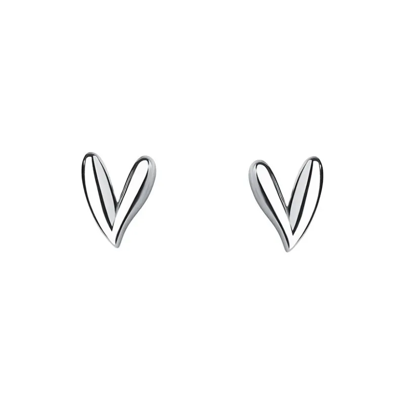 CENTURY&KINDLE S925 Silver Stud Earrings Women's-0